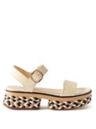 Gabriela Hearst - Mika Braided Leather Flatform Sandals - Womens - Cream