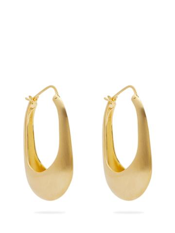 Joelle Kharrat Gold-plated Drop-hoop Earrings