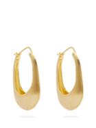 Joelle Kharrat Gold-plated Drop-hoop Earrings