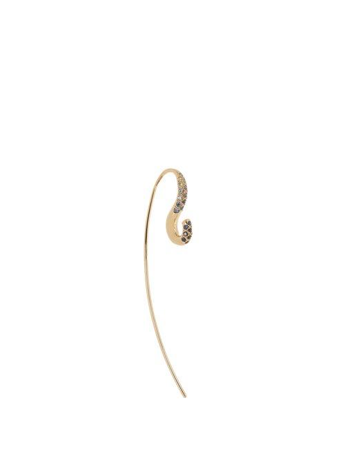 Matchesfashion.com Charlotte Chesnais Fine Jewellery - Hook Sapphire, Topaz & Yellow Gold Single Earring - Womens - Yellow Gold