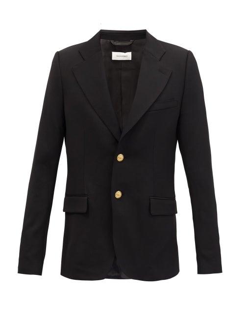 Matchesfashion.com Wales Bonner - Blues Single-breasted Wool Suit Jacket - Mens - Black