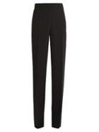 Versace High-rise Straight-leg Silk Trousers