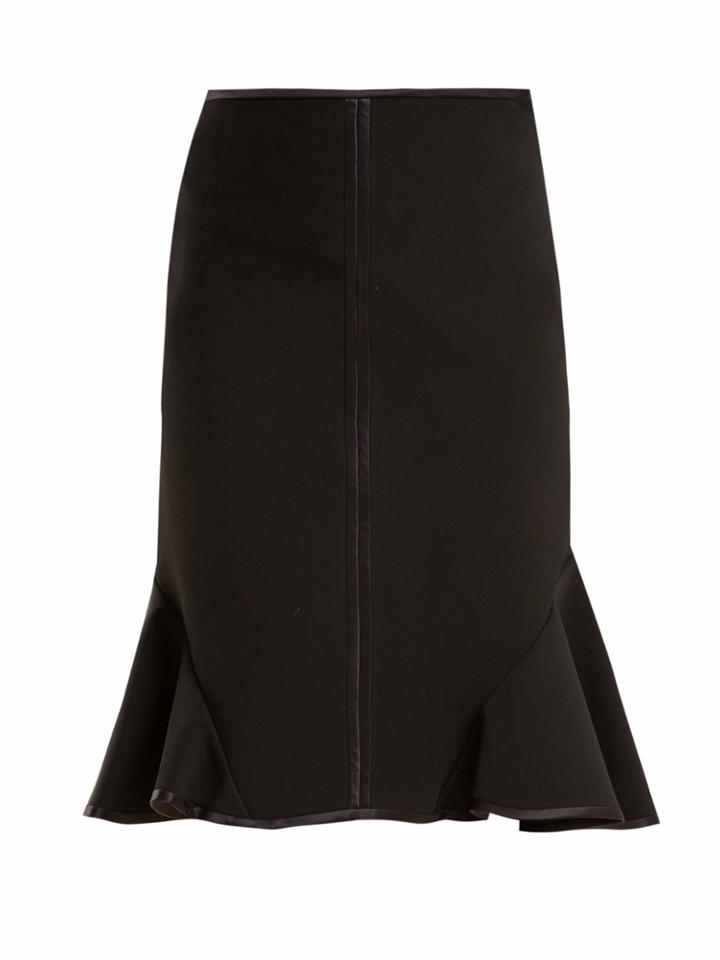 Givenchy Ruffle-trimmed Stretch-crepe Skirt