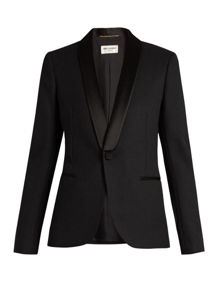 Saint Laurent Le Smoking Single-breasted Wool Jacket