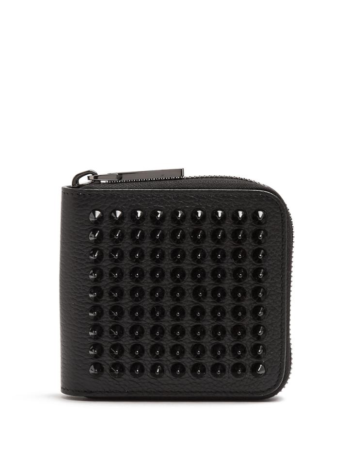 Christian Louboutin Panettone Spike-embellished Square Leather Wallet