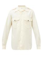 L.e.j - Selvedge Cotton-oxford Safari Shirt - Mens - Light Yellow