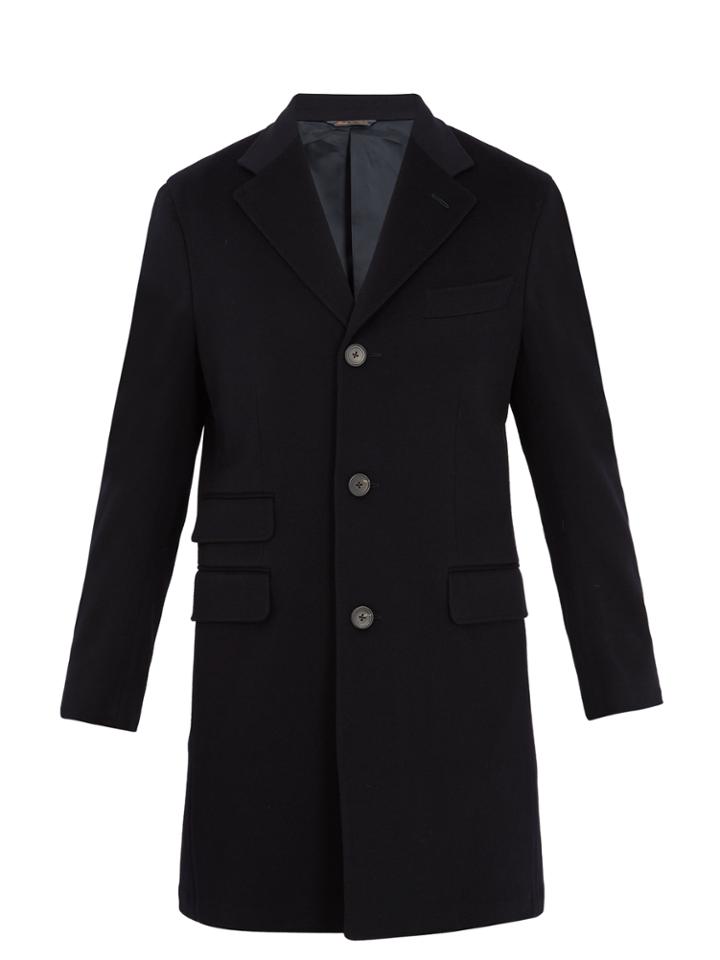 Thom Sweeney Single-breasted Wool And Cashmere-blend Coat