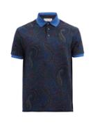 Matchesfashion.com Etro - Paisley-print Cotton-blend Piqu Polo Shirt - Mens - Blue Multi