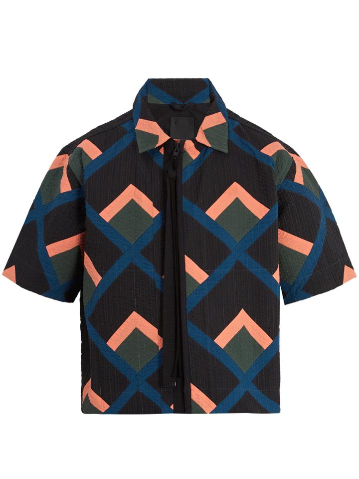 Craig Green Diamond-appliqu Holiday Cotton Shirt
