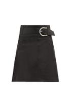 Matchesfashion.com Dodo Bar Or - Estelle Belted Leather Wrap Skirt - Womens - Black