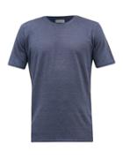 120 Lino 120% Lino - Linen-jersey T-shirt - Mens - Navy
