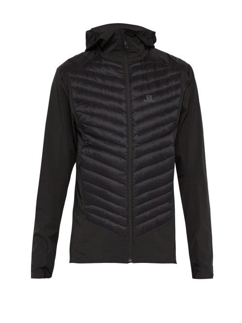 Matchesfashion.com Salomon - Haloes Hybrid Hooded Down Filled Jacket - Mens - Black