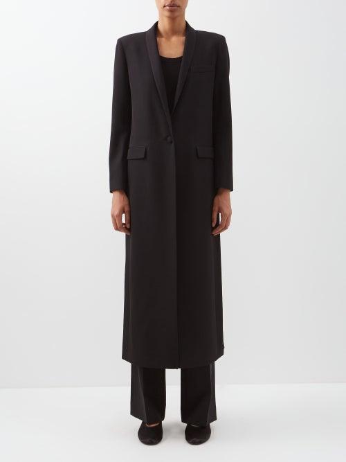 The Row - Isolde Wool-grain De Poudre Coat - Womens - Black