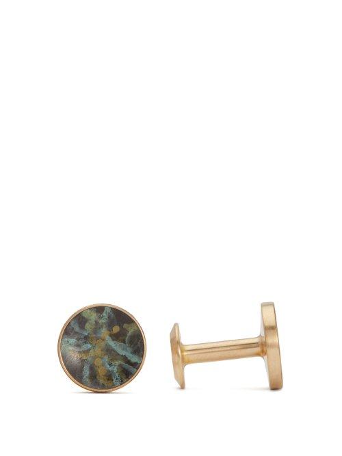 Matchesfashion.com Alice Made This - Bailey Sage Brass Cufflinks - Mens - Multi