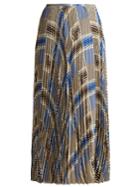 Joseph Abbot Pleated Silk-crepe Midi Skirt