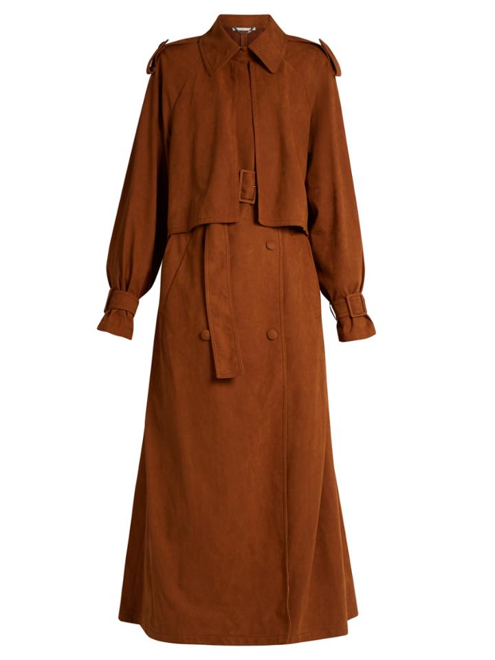 Stella Mccartney Alter Faux-suede Trench Coat