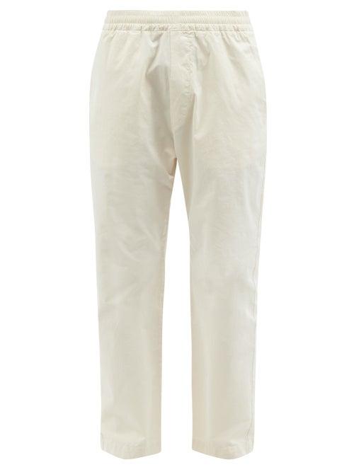 Barena Venezia - Pavion Elasticated-waist Cotton-blend Trousers - Mens - Cream