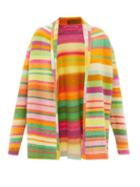 The Elder Statesman - Striped Cardigan - Womens - Green Multi