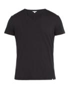 Matchesfashion.com Orlebar Brown - V Neck Cotton T Shirt - Mens - Black