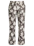 Osman Yasmin Floral And Bug-brocade Cropped Trousers