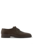 Lemaire - Square-toe Leather Derby Shoes - Mens - Dark Brown