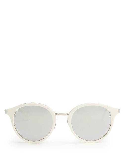Saint Laurent Mirrored Round-frame Sunglasses