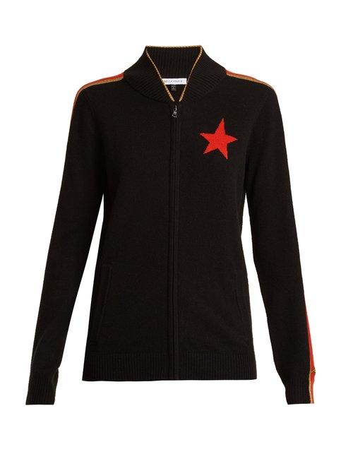 Matchesfashion.com Bella Freud - Billie Intarsia Knit Cashmere Blend Sweater - Womens - Black