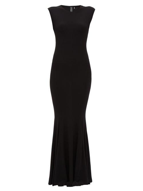 Matchesfashion.com Norma Kamali - Fishtail Jersey Gown - Womens - Black