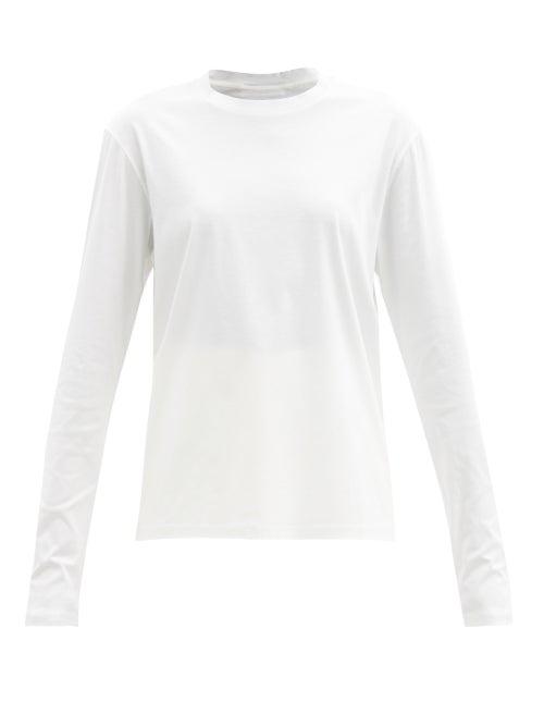 Matchesfashion.com Jil Sander - Long-sleeved Cotton-jersey T-shirt - Womens - White