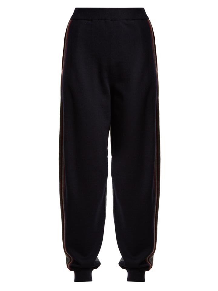 Stella Mccartney Contrast-panel Wool Track Pants