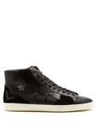 Saint Laurent Court Classic Love High-top Leather Trainers