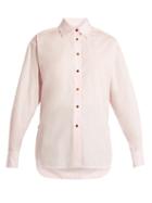 Matchesfashion.com Khaite - Maria Cotton Poplin Shirt - Womens - Light Pink