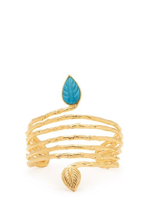 Matchesfashion.com Aurlie Bidermann - True Blue 18kt Gold Plated Cuff - Womens - Gold