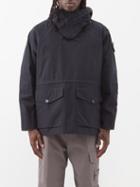 Stone Island - Logo-patch Flap-pocket Cotton Anorak - Mens - Black