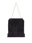 Matchesfashion.com The Row - Lunch Bag Small Suede Clutch - Womens - Navy