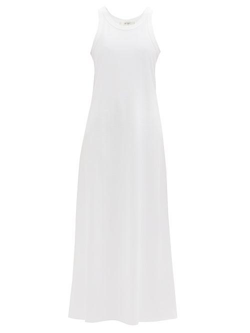 Matchesfashion.com The Row - Elkie Pima-cotton Jersey Maxi Dress - Womens - White