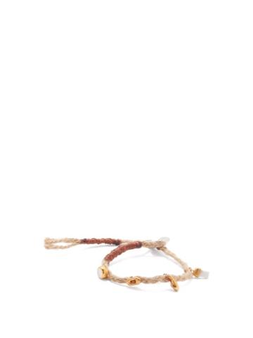 Nick Fouquet - Tosco Rope & Gold-plated Bracelet - Mens - Gold Multi