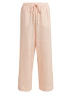 Marysia Swim Embroidered-cotton Wide-leg Trousers