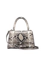 Ladies Bags Balenciaga - Hourglass Small Python-effect Leather Bag - Womens - Python
