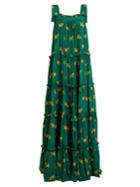 Adriana Degreas Josephine Baker Floral-print Silk Dress