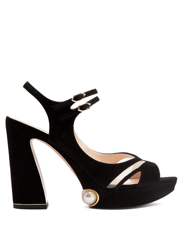 Nicholas Kirkwood Estella Suede Platform Sandals