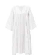 Matchesfashion.com Loup Charmant - Fez Jacquard Cotton Kaftan Dress - Womens - White