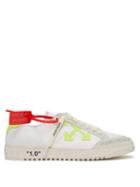 Matchesfashion.com Off-white - Logo Appliqu Distressed Canvas Trainers - Mens - White Multi
