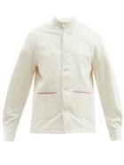 Matchesfashion.com Harago - Stand-collar Selvedge-denim Jacket - Mens - Cream