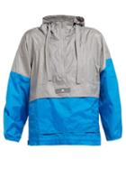 Matchesfashion.com Adidas By Stella Mccartney - Two Tone Hooded Windbreaker Jacket - Womens - Blue Multi