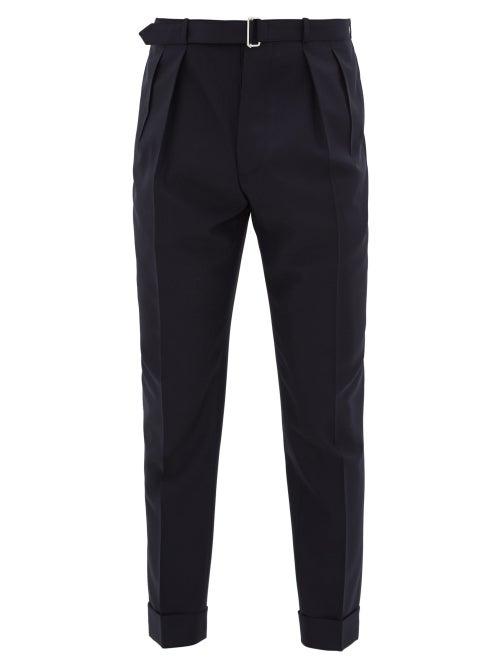 Matchesfashion.com Officine Gnrale - Pierre Fresco-wool Trousers - Mens - Navy