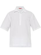 Matchesfashion.com Barena Venezia - Waffle Knit Cotton Polo Shirt - Mens - White