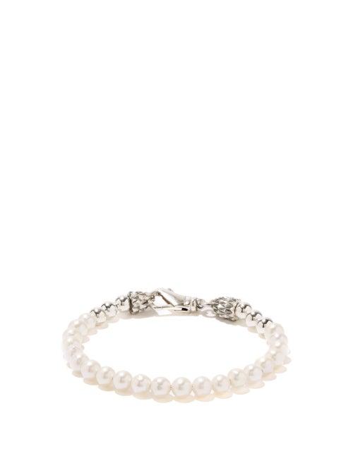 Emanuele Bicocchi - Freshwater Pearl & Sterling Silver Bracelet - Mens - Silver