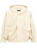 Matchesfashion.com Issey Miyake Men - Flap-pocket Canvas Hooded Jacket - Mens - Beige
