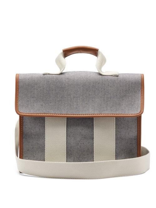 Matchesfashion.com Rue De Verneuil - Laidback Sport Oxford-canvas Cross-body Bag - Womens - Grey Multi